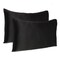 Homeroots 20 x 26 in. Black Dreamy Silky Satin Standard Size Pillowcases 387859 - alternate 5